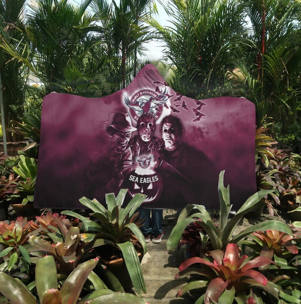 NRL Manly Warringah Sea Eagles Halloween Hooded Blanket