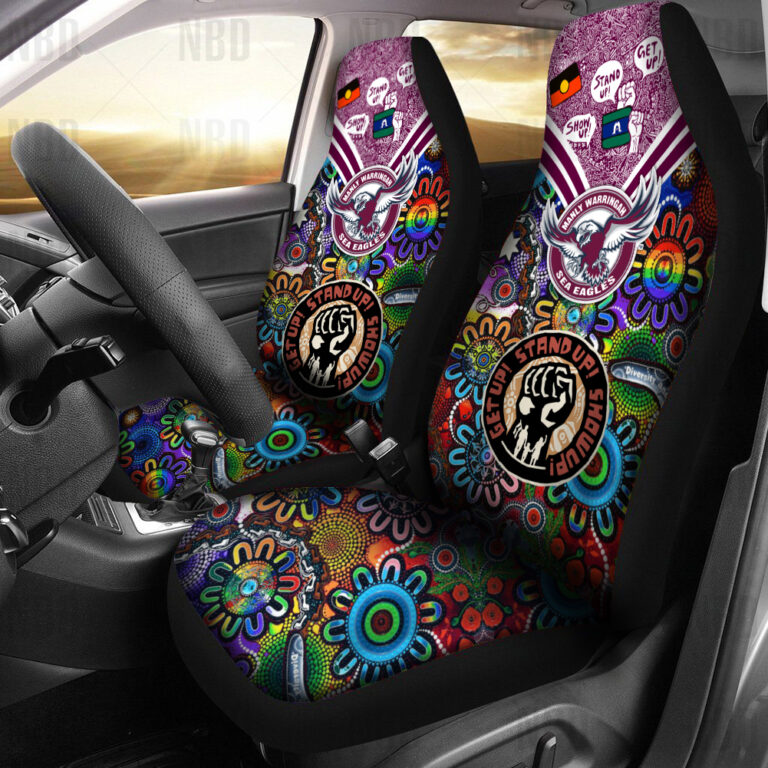 NRL Manly Warringah Sea Eagles | Seat Belt | Steering | Car Seat Covers