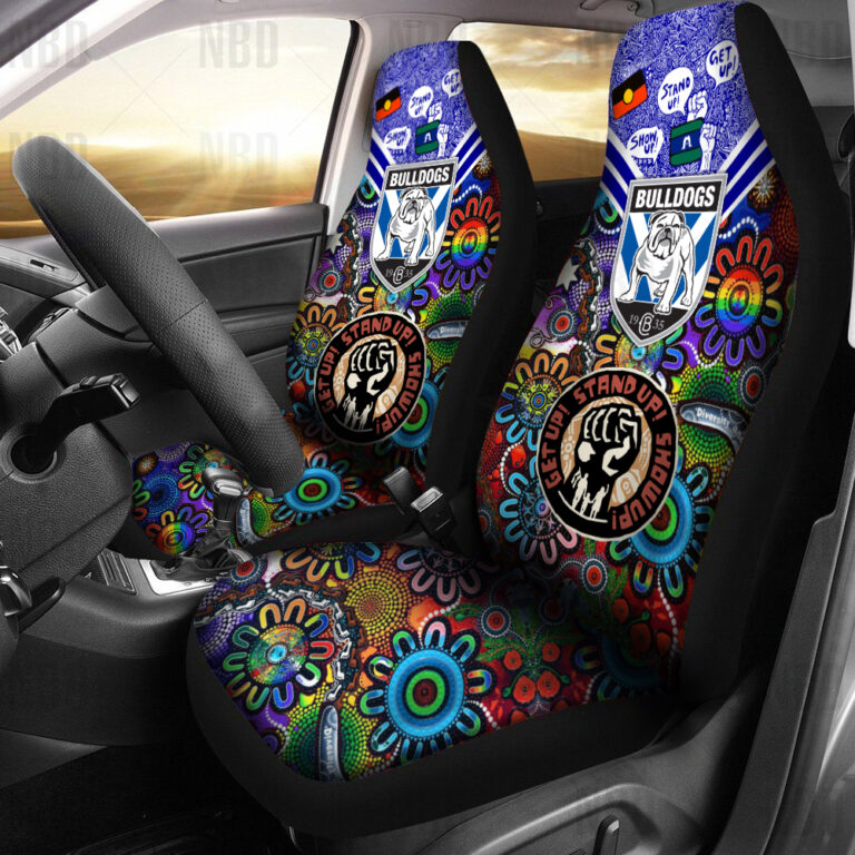 NRL Canterbury Bankstown Bulldogs | Seat Belt | Steering | Car Seat Covers