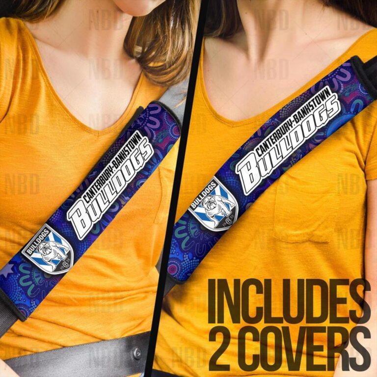 NRL Canterbury Bankstown Bulldogs | Seat Belt | Steering | Car Seat Covers