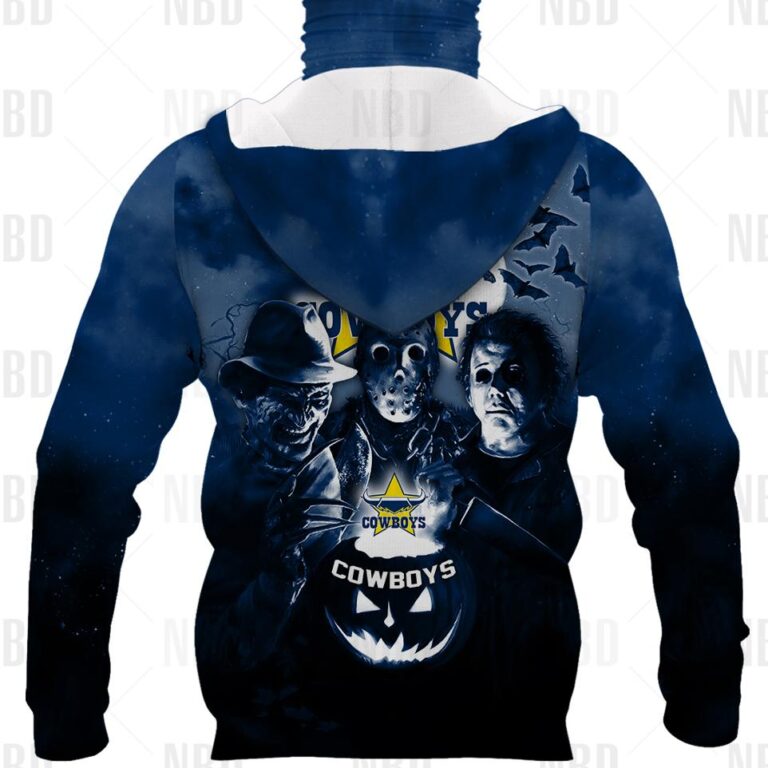 NRL North Queensland Cowboys Halloween Zip Hoodie T Shirt Long Sleeve Hawaiian