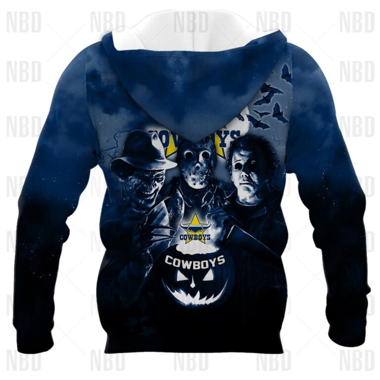 NRL North Queensland Cowboys Halloween Zip Hoodie T Shirt Long Sleeve Hawaiian