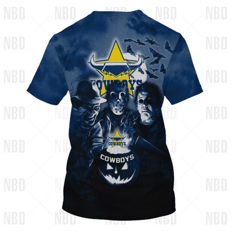 NRL North Queensland Cowboys Halloween Zip Hoodie T Shirt Long Sleeve Hawaiian