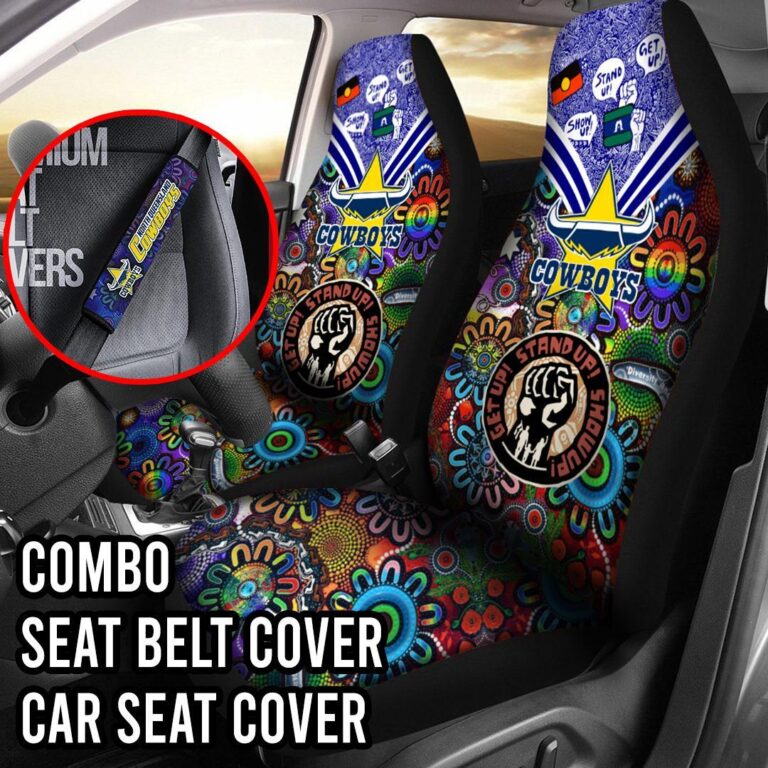 NRL North Queensland Cowboys | Seat Belt | Steering | Car Seat Covers