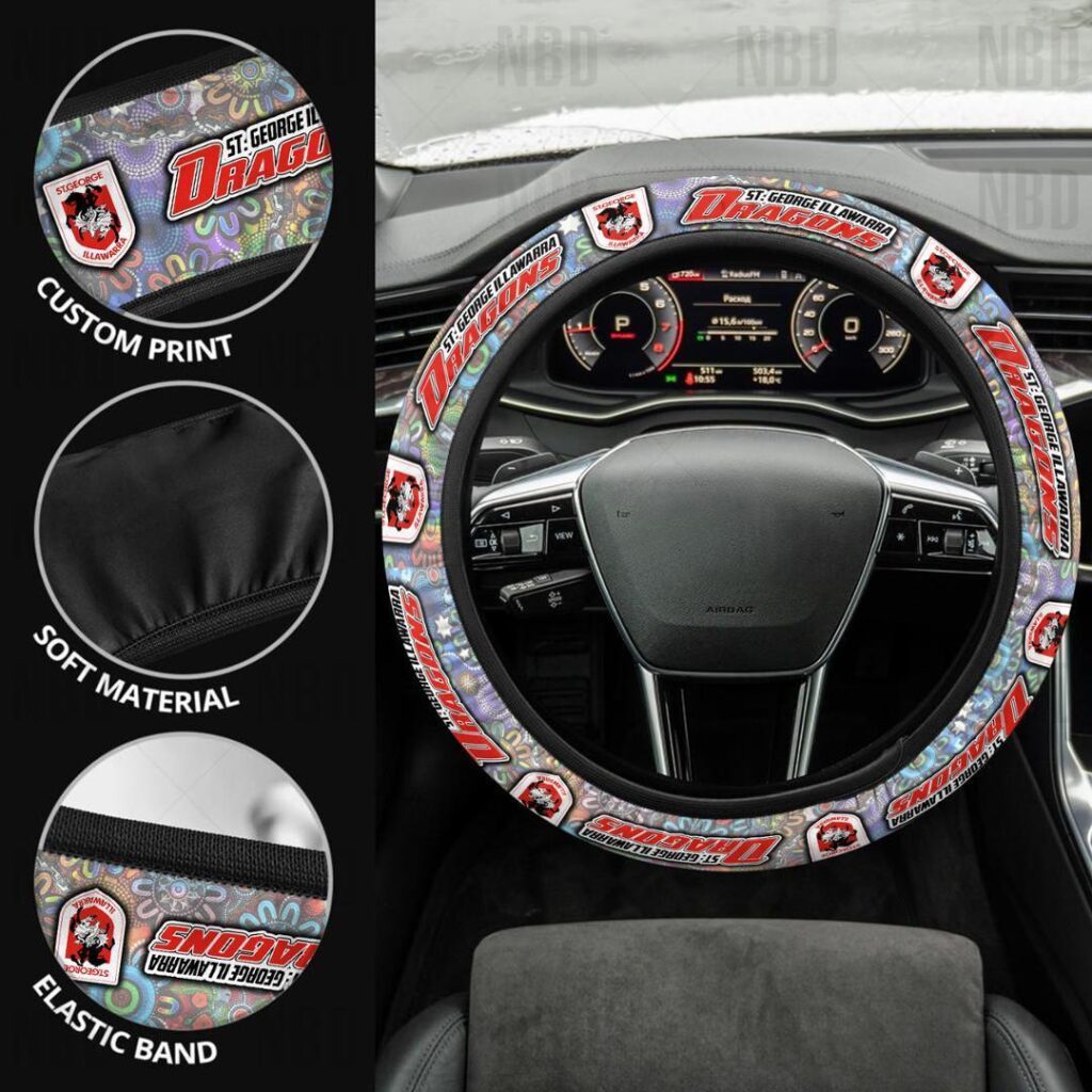 NRL St. George Illawarra Dragons | Seat Belt | Steering | Car Seat Covers
