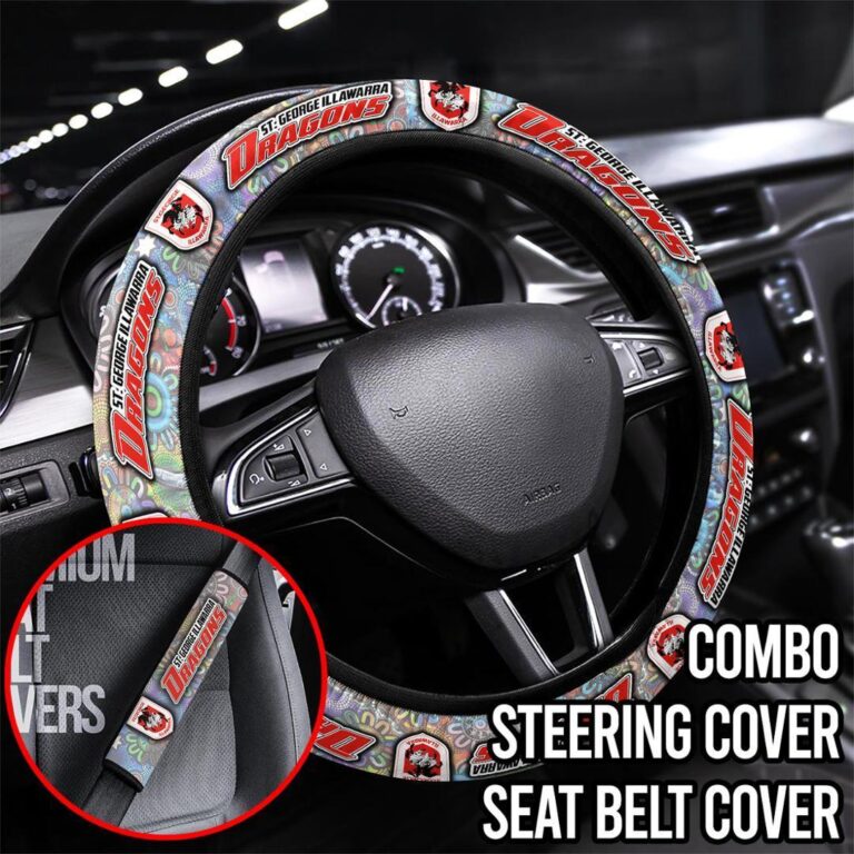 NRL St. George Illawarra Dragons | Seat Belt | Steering | Car Seat Covers