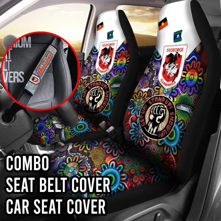 NRL St. George Illawarra Dragons | Seat Belt | Steering | Car Seat Covers