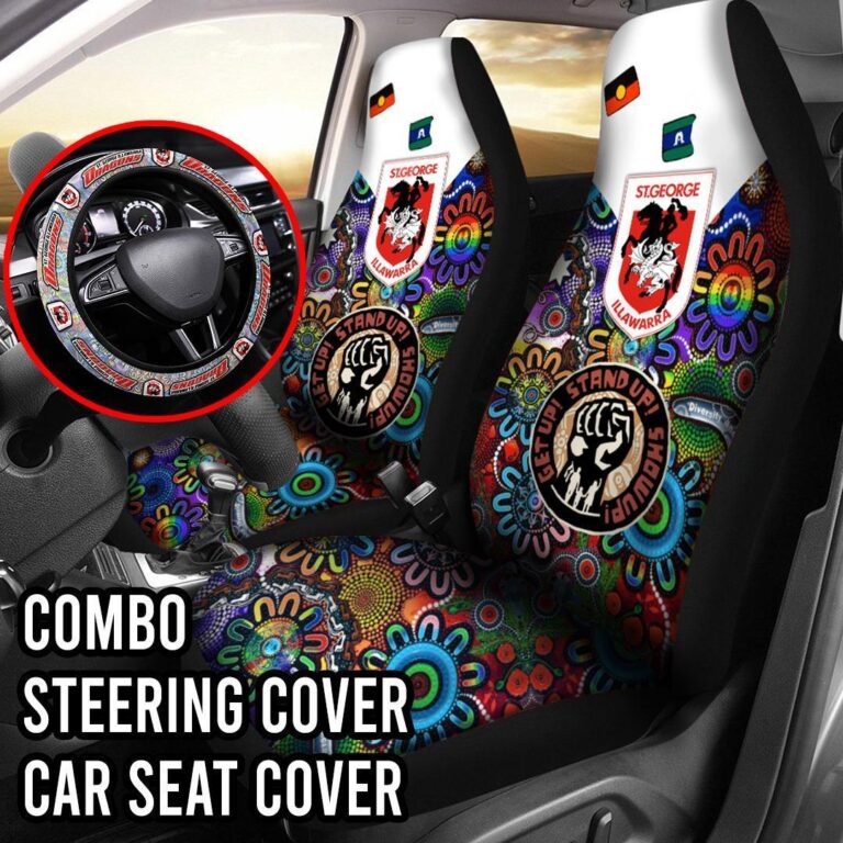 NRL St. George Illawarra Dragons | Seat Belt | Steering | Car Seat Covers