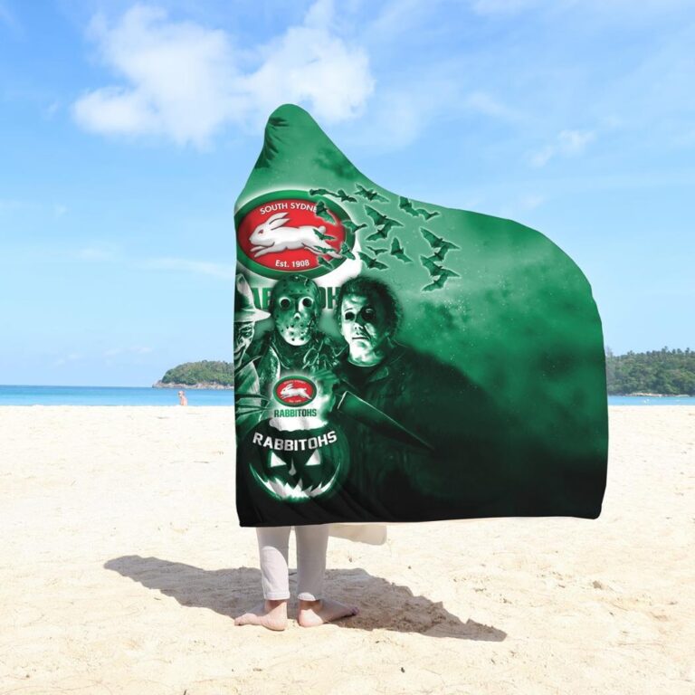 NRL South Sydney Rabbitohs Halloween Hooded Blanket
