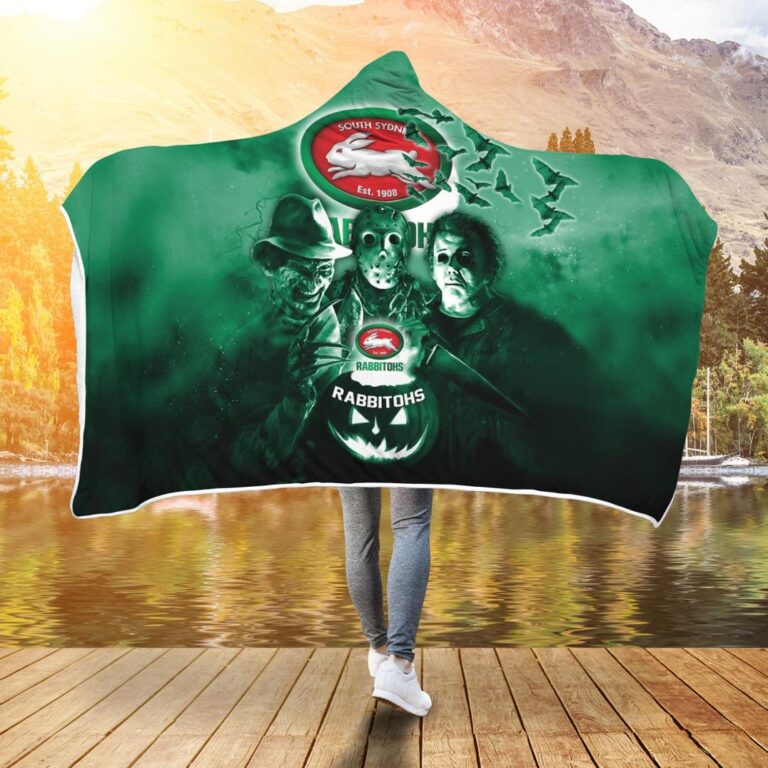 NRL South Sydney Rabbitohs Halloween Hooded Blanket