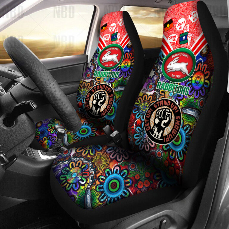 NRL South Sydney Rabbitohs | Seat Belt | Steering | Car Seat Covers