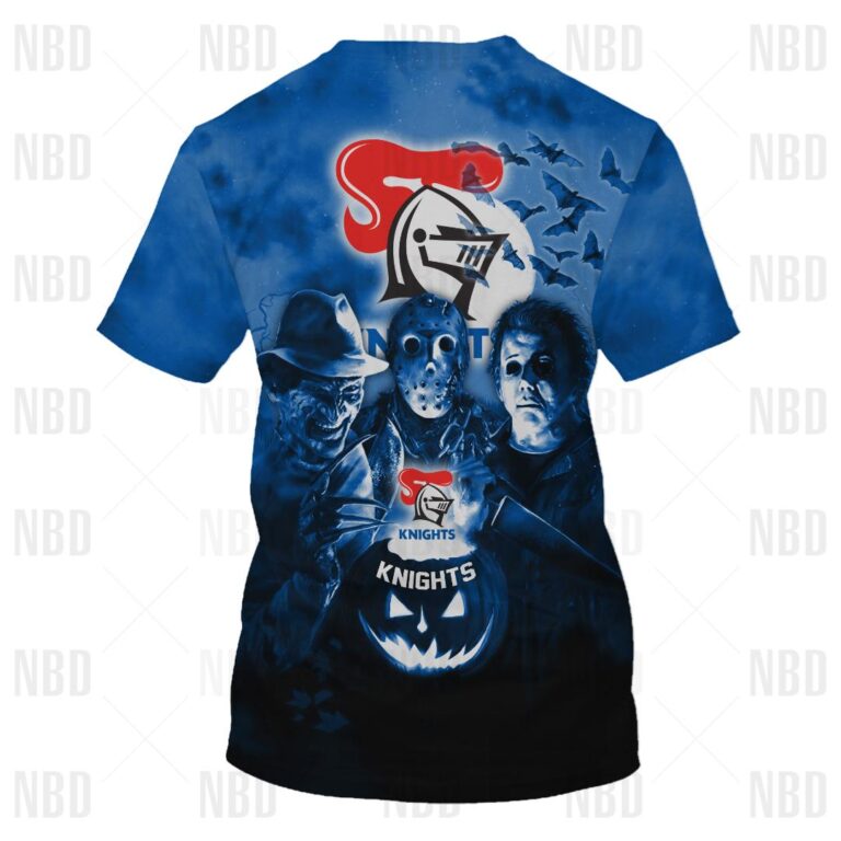 NRL Newcastle Knights Halloween Zip Hoodie T Shirt Long Sleeve Hawaiian