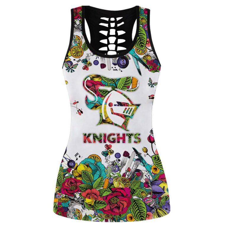 NRL Newcastle Knights | Women's Criss Cross Tanktop/Hollow Tank Top/Legging