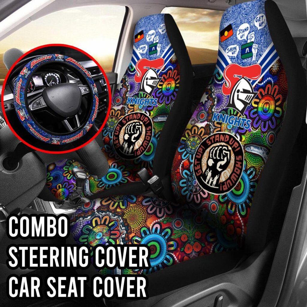 NRL Newcastle Knights | Seat Belt | Steering | Car Seat Covers