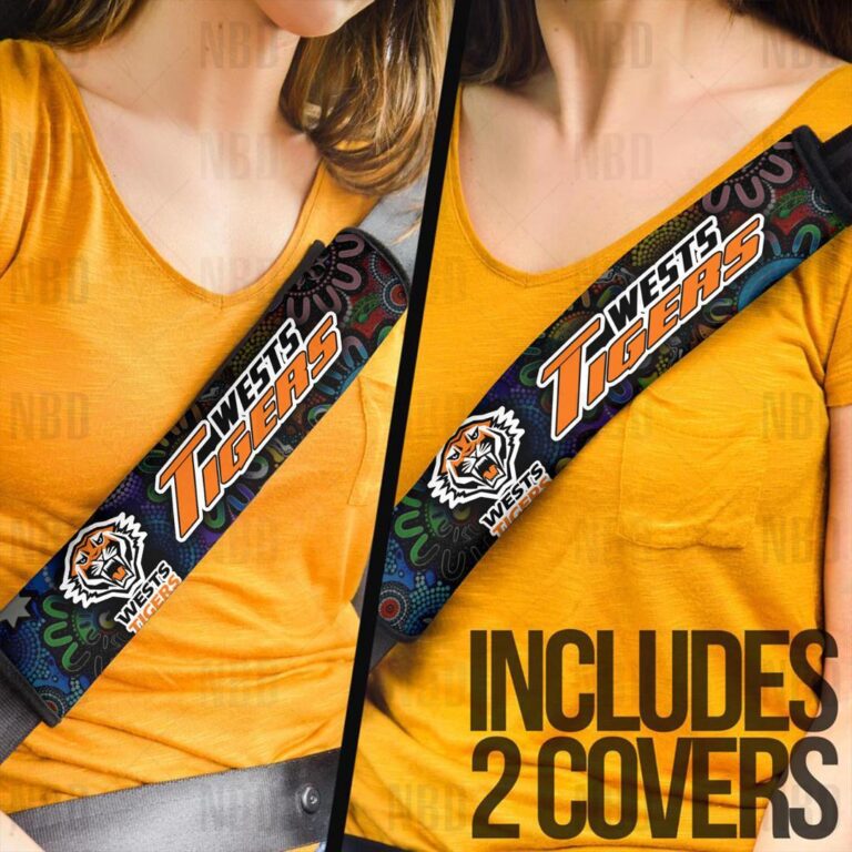 NRL Wests Tigers | Seat Belt | Steering | Car Seat Covers