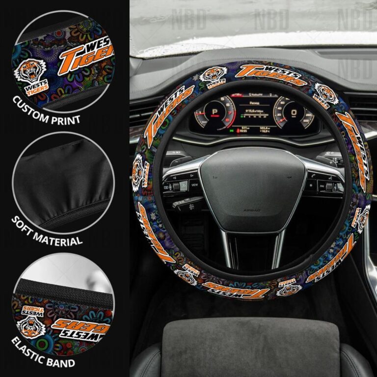 NRL Wests Tigers | Seat Belt | Steering | Car Seat Covers
