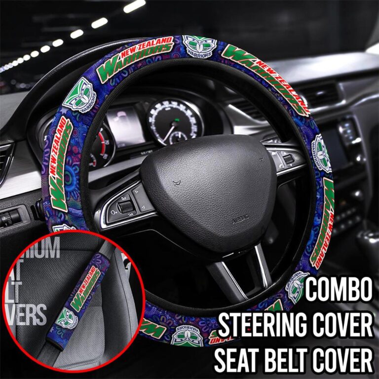 NRL New Zealand Warriors | Seat Belt | Steering | Car Seat Covers