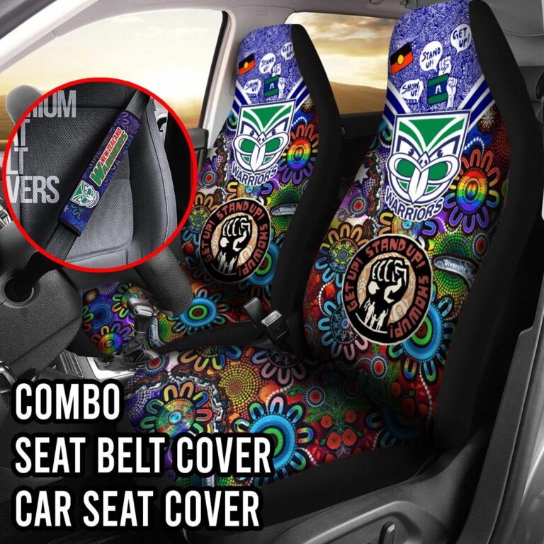 NRL New Zealand Warriors | Seat Belt | Steering | Car Seat Covers