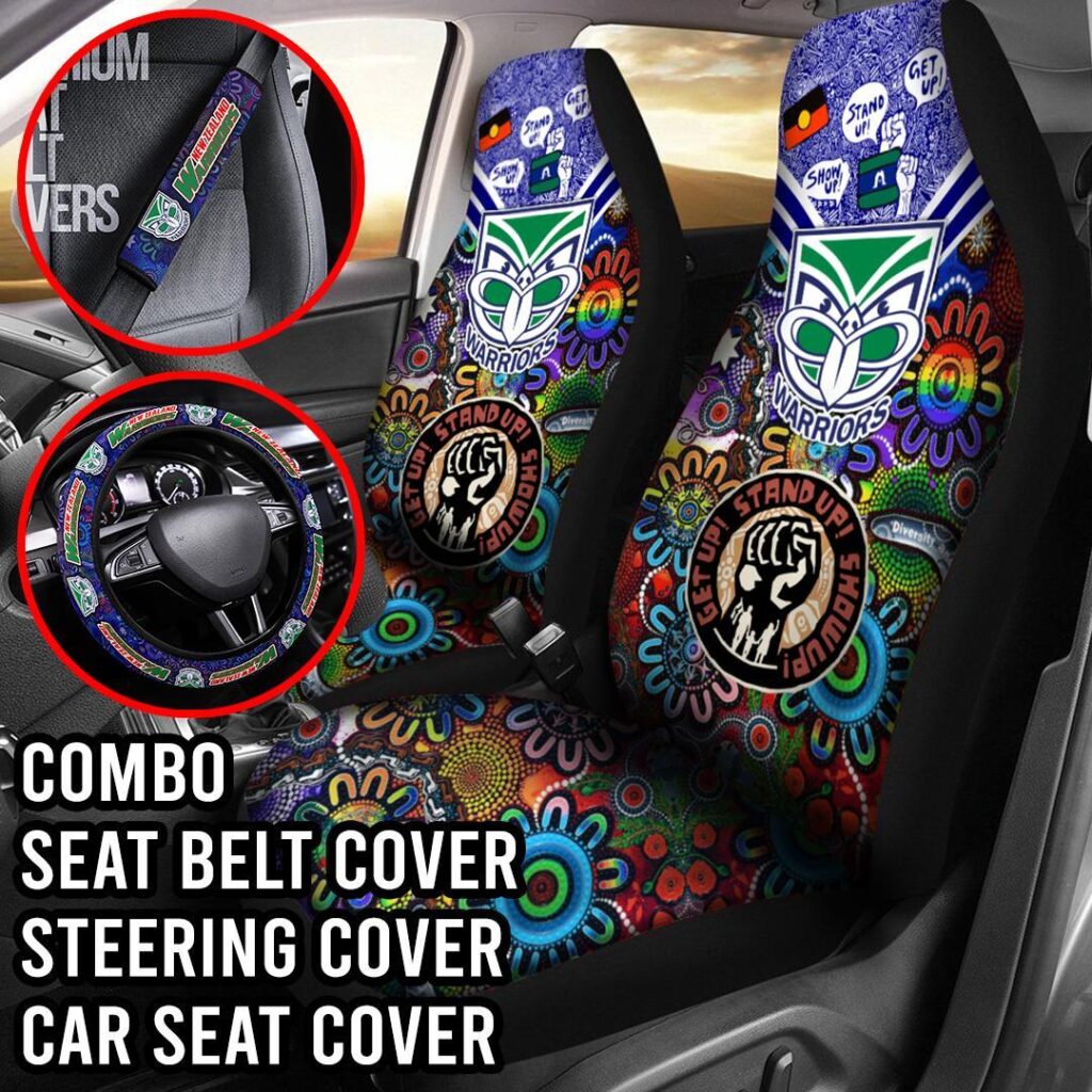 NRL New Zealand Warriors | Seat Belt | Steering | Car Seat Covers