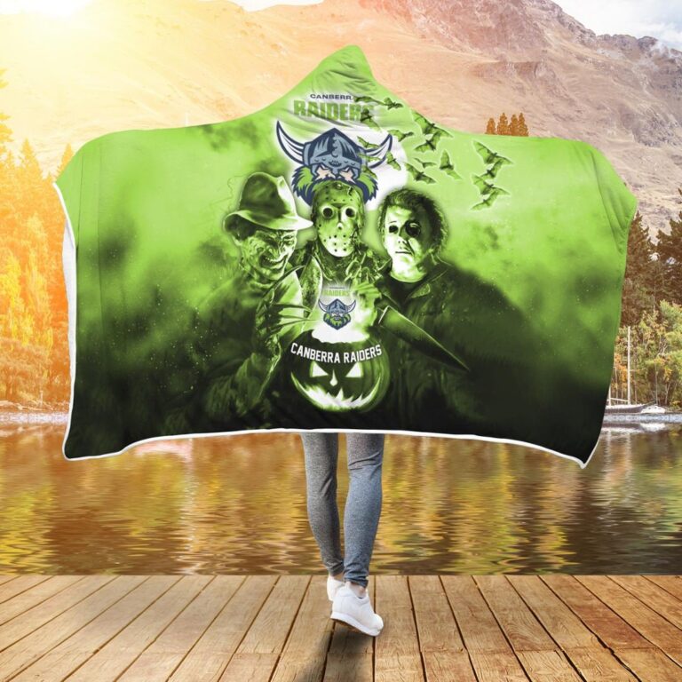 NRL Canberra Raiders Halloween Hooded Blanket