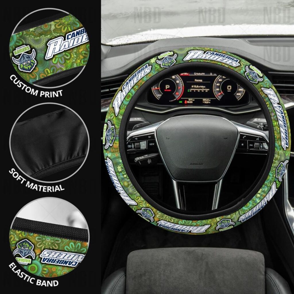 NRL Canberra Raiders | Seat Belt | Steering | Car Seat Covers