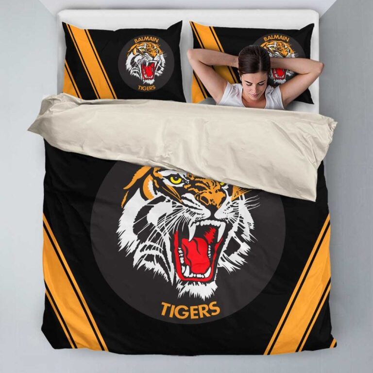 National Rugby League store - Loyal fans of Balmain Tigers's Bedding Duvet Cover + 1/2 Pillow Cases:vintage National Rugby League suit,uniform,apparel,shirts,merch,hoodie,jackets,shorts,sweatshirt,outfits,clothes