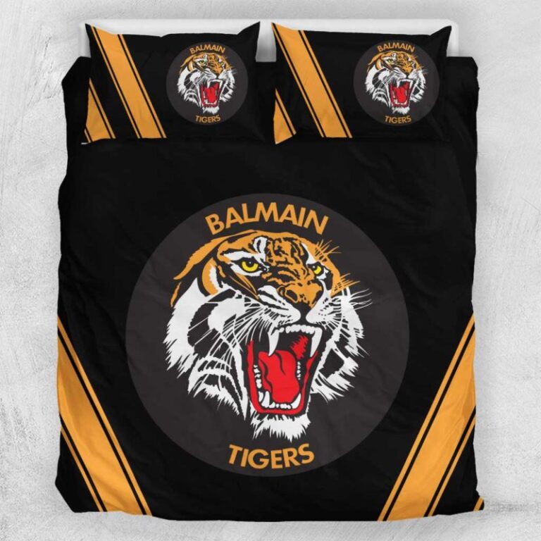 National Rugby League store - Loyal fans of Balmain Tigers's Bedding Duvet Cover + 1/2 Pillow Cases:vintage National Rugby League suit,uniform,apparel,shirts,merch,hoodie,jackets,shorts,sweatshirt,outfits,clothes