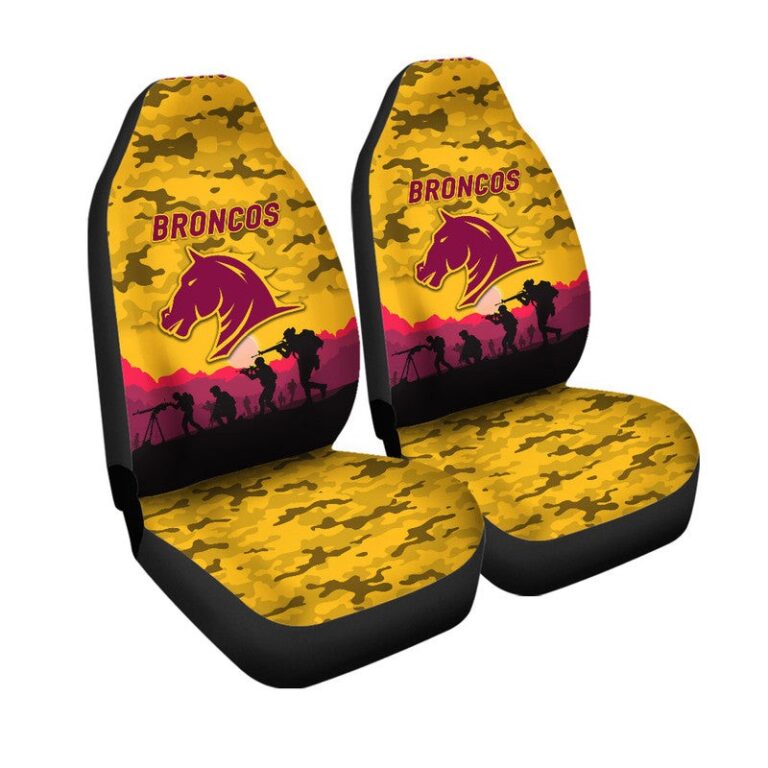 National Rugby League store - Loyal fans of Brisbane Broncos's Set 2 Car Seat Cover:vintage National Rugby League suit,uniform,apparel,shirts,merch,hoodie,jackets,shorts,sweatshirt,outfits,clothes