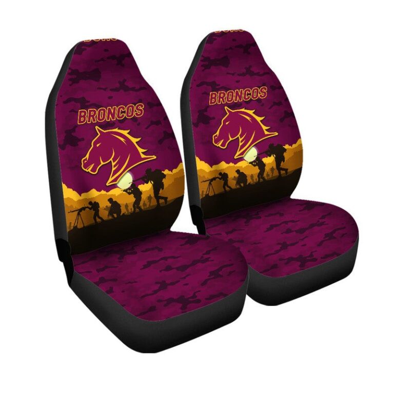 National Rugby League store - Loyal fans of Brisbane Broncos's Set 2 Car Seat Cover:vintage National Rugby League suit,uniform,apparel,shirts,merch,hoodie,jackets,shorts,sweatshirt,outfits,clothes