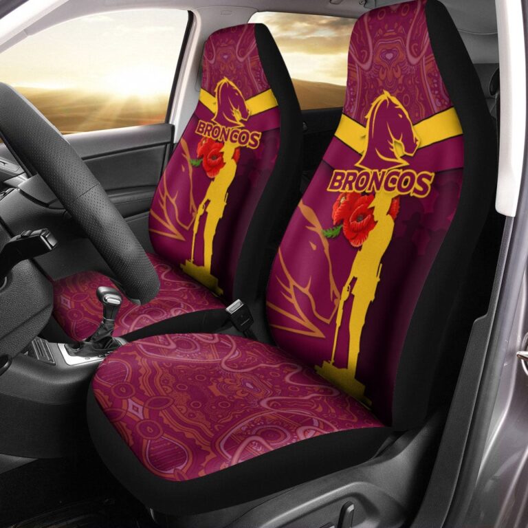National Rugby League store - Loyal fans of Brisbane Broncos's Set 2 Car Seat Cover:vintage National Rugby League suit,uniform,apparel,shirts,merch,hoodie,jackets,shorts,sweatshirt,outfits,clothes