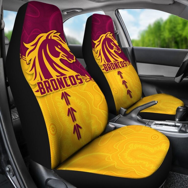 National Rugby League store - Loyal fans of Brisbane Broncos's Set 2 Car Seat Cover:vintage National Rugby League suit,uniform,apparel,shirts,merch,hoodie,jackets,shorts,sweatshirt,outfits,clothes