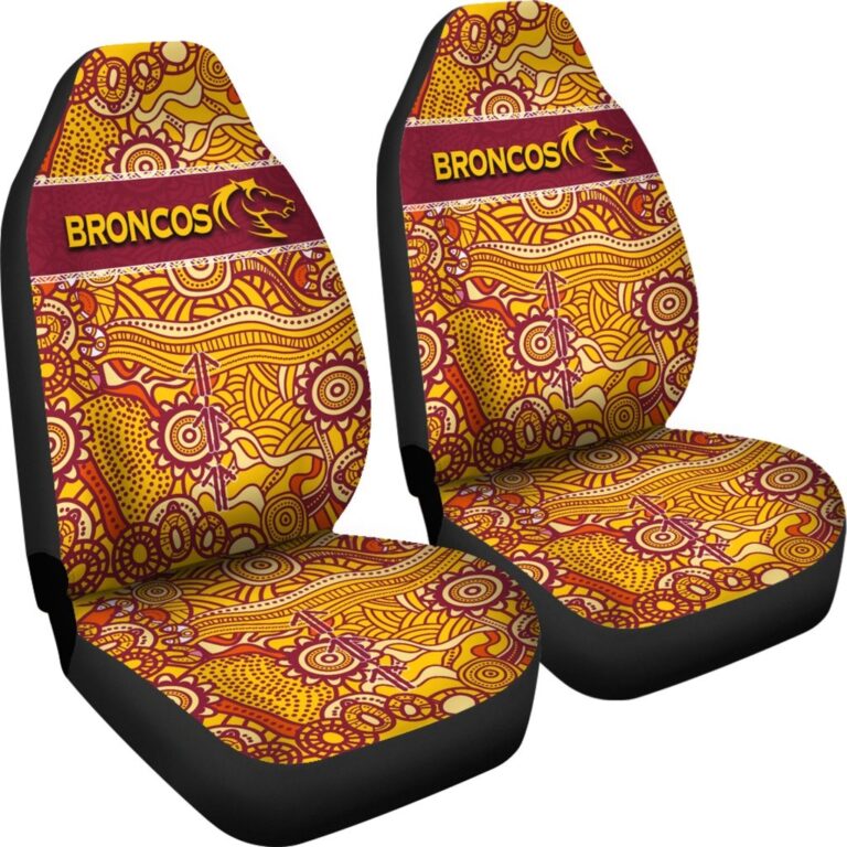 National Rugby League store - Loyal fans of Brisbane Broncos's Set 2 Car Seat Cover:vintage National Rugby League suit,uniform,apparel,shirts,merch,hoodie,jackets,shorts,sweatshirt,outfits,clothes