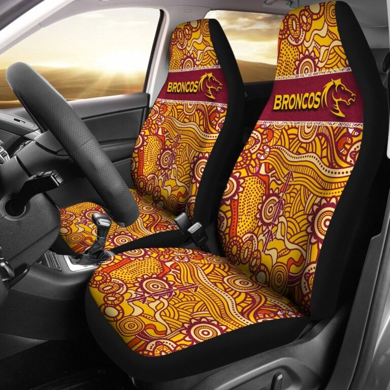 National Rugby League store - Loyal fans of Brisbane Broncos's Set 2 Car Seat Cover:vintage National Rugby League suit,uniform,apparel,shirts,merch,hoodie,jackets,shorts,sweatshirt,outfits,clothes