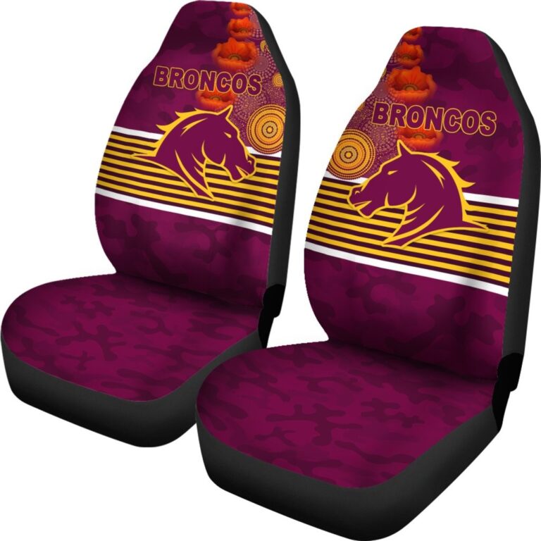 National Rugby League store - Loyal fans of Brisbane Broncos's Set 2 Car Seat Cover:vintage National Rugby League suit,uniform,apparel,shirts,merch,hoodie,jackets,shorts,sweatshirt,outfits,clothes