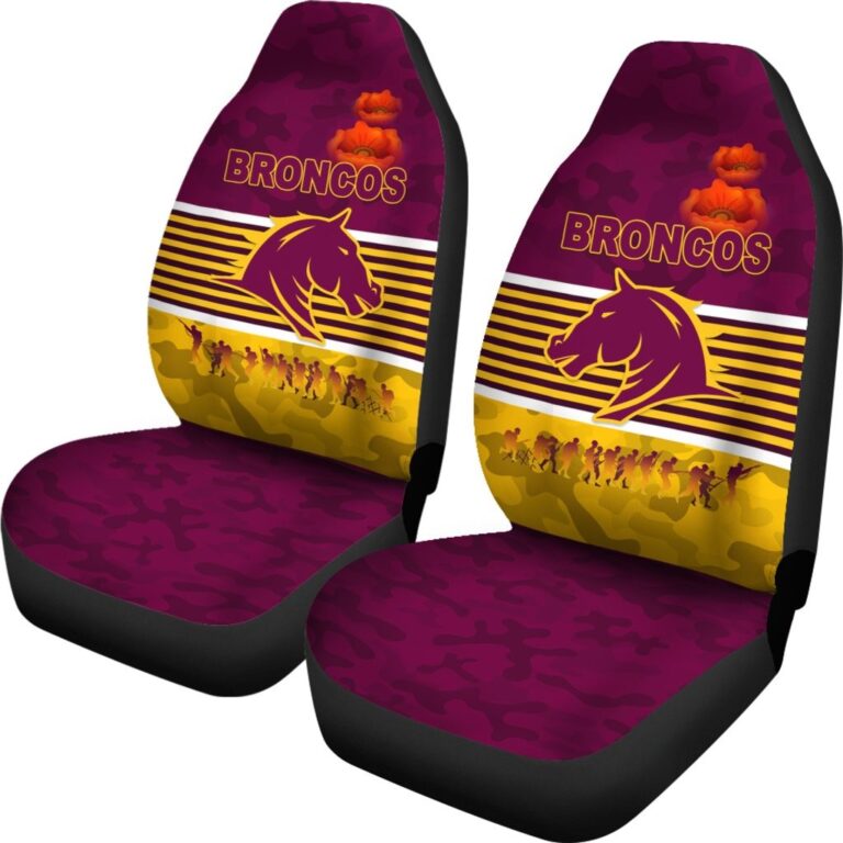 National Rugby League store - Loyal fans of Brisbane Broncos's Set 2 Car Seat Cover:vintage National Rugby League suit,uniform,apparel,shirts,merch,hoodie,jackets,shorts,sweatshirt,outfits,clothes