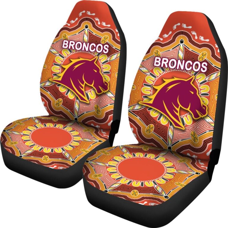 National Rugby League store - Loyal fans of Brisbane Broncos's Set 2 Car Seat Cover:vintage National Rugby League suit,uniform,apparel,shirts,merch,hoodie,jackets,shorts,sweatshirt,outfits,clothes