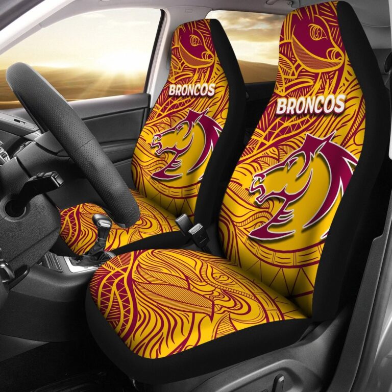 National Rugby League store - Loyal fans of Brisbane Broncos's Set 2 Car Seat Cover:vintage National Rugby League suit,uniform,apparel,shirts,merch,hoodie,jackets,shorts,sweatshirt,outfits,clothes