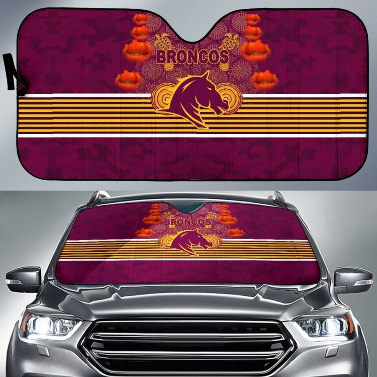 National Rugby League store - Loyal fans of Brisbane Broncos's Auto Sun Shades:vintage National Rugby League suit,uniform,apparel,shirts,merch,hoodie,jackets,shorts,sweatshirt,outfits,clothes