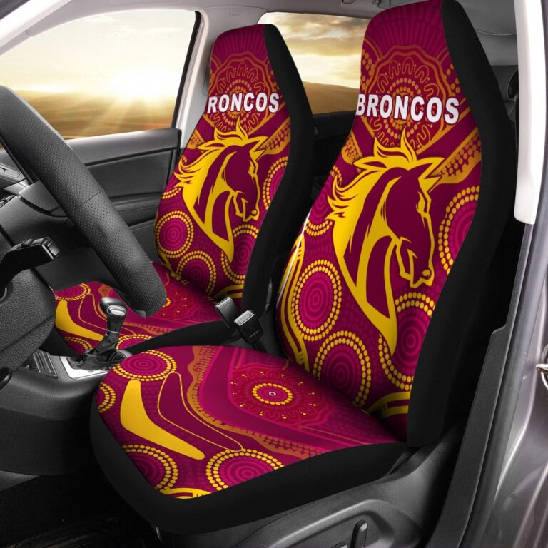 National Rugby League store - Loyal fans of Brisbane Broncos's Set 2 Car Seat Cover:vintage National Rugby League suit,uniform,apparel,shirts,merch,hoodie,jackets,shorts,sweatshirt,outfits,clothes