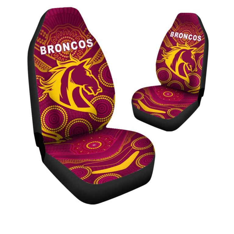 National Rugby League store - Loyal fans of Brisbane Broncos's Set 2 Car Seat Cover:vintage National Rugby League suit,uniform,apparel,shirts,merch,hoodie,jackets,shorts,sweatshirt,outfits,clothes