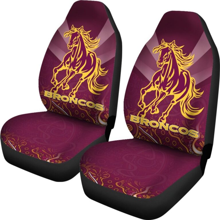National Rugby League store - Loyal fans of Brisbane Broncos's Set 2 Car Seat Cover:vintage National Rugby League suit,uniform,apparel,shirts,merch,hoodie,jackets,shorts,sweatshirt,outfits,clothes