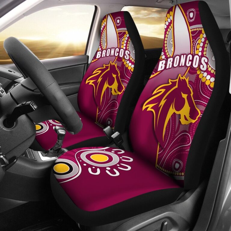 National Rugby League store - Loyal fans of Brisbane Broncos's Set 2 Car Seat Cover:vintage National Rugby League suit,uniform,apparel,shirts,merch,hoodie,jackets,shorts,sweatshirt,outfits,clothes