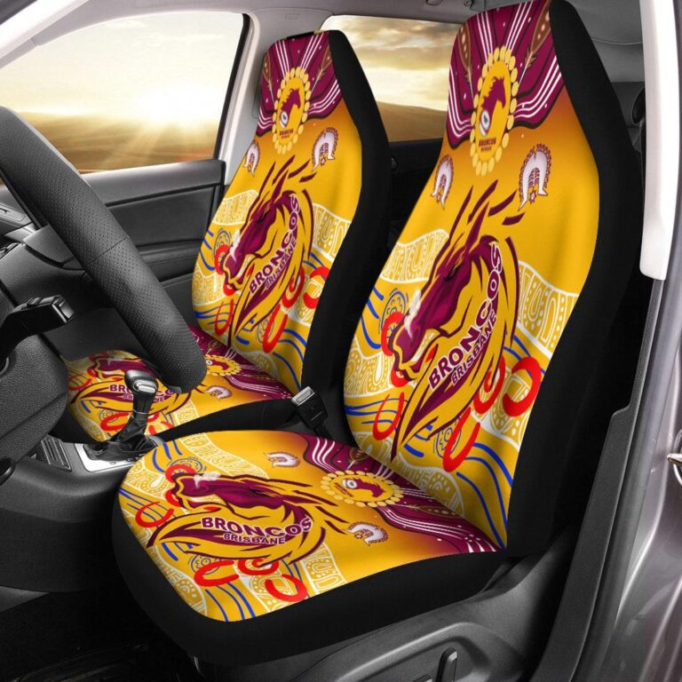 National Rugby League store - Loyal fans of Brisbane Broncos's Set 2 Car Seat Cover:vintage National Rugby League suit,uniform,apparel,shirts,merch,hoodie,jackets,shorts,sweatshirt,outfits,clothes