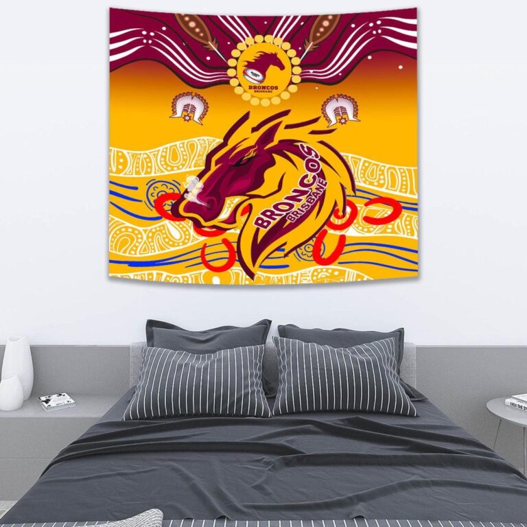 National Rugby League store - Loyal fans of Brisbane Broncos's Wall Tapestry:vintage National Rugby League suit,uniform,apparel,shirts,merch,hoodie,jackets,shorts,sweatshirt,outfits,clothes