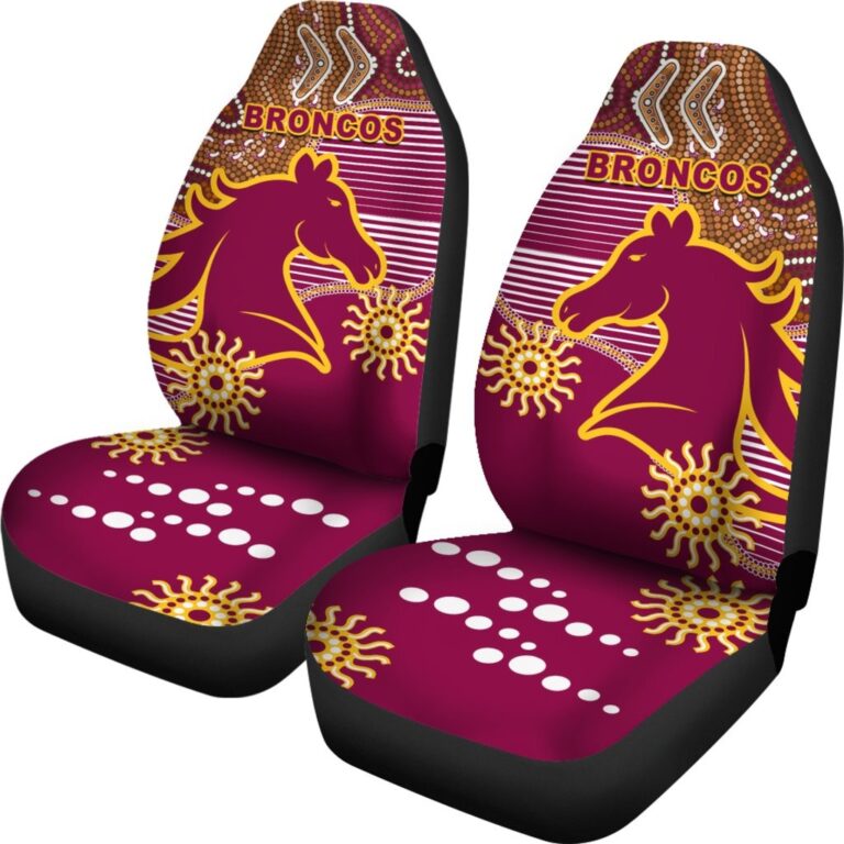 National Rugby League store - Loyal fans of Brisbane Broncos's Set 2 Car Seat Cover:vintage National Rugby League suit,uniform,apparel,shirts,merch,hoodie,jackets,shorts,sweatshirt,outfits,clothes