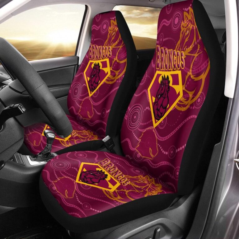 National Rugby League store - Loyal fans of Brisbane Broncos's Set 2 Car Seat Cover:vintage National Rugby League suit,uniform,apparel,shirts,merch,hoodie,jackets,shorts,sweatshirt,outfits,clothes