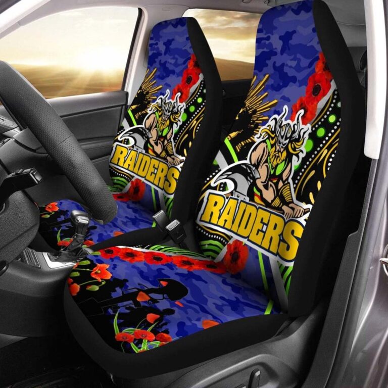 National Rugby League store - Loyal fans of Canberra Raiders's Set 2 Car Seat Cover:vintage National Rugby League suit,uniform,apparel,shirts,merch,hoodie,jackets,shorts,sweatshirt,outfits,clothes