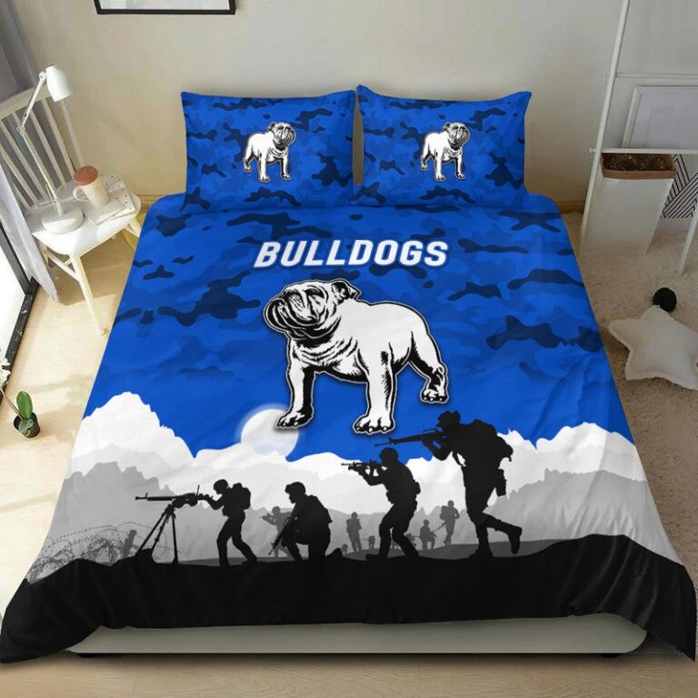 National Rugby League store - Loyal fans of Canterbury Bankstown Bulldogs's Bedding Duvet Cover + 1/2 Pillow Cases:vintage National Rugby League suit,uniform,apparel,shirts,merch,hoodie,jackets,shorts,sweatshirt,outfits,clothes