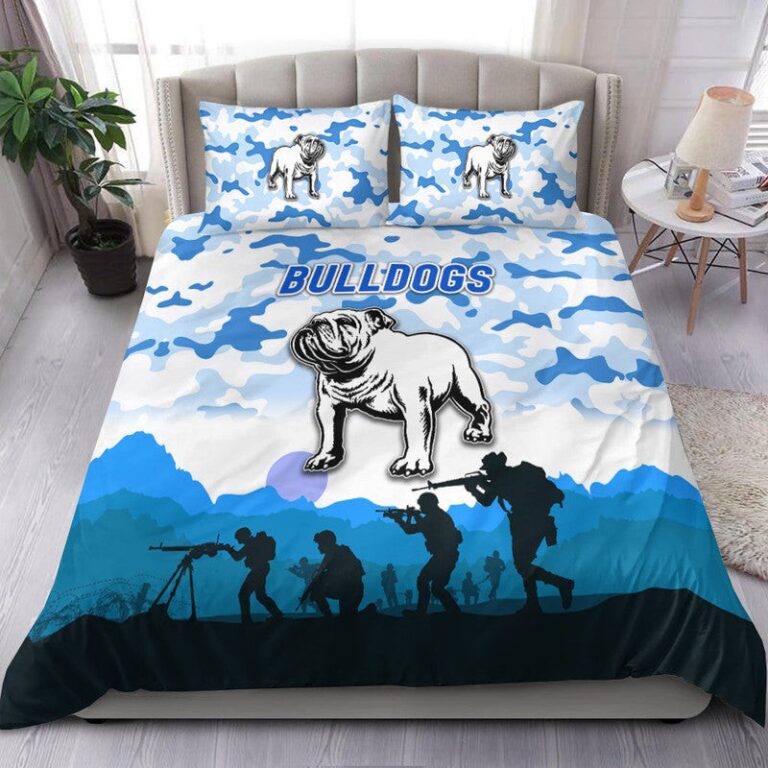 National Rugby League store - Loyal fans of Canterbury Bankstown Bulldogs's Bedding Duvet Cover + 1/2 Pillow Cases:vintage National Rugby League suit,uniform,apparel,shirts,merch,hoodie,jackets,shorts,sweatshirt,outfits,clothes