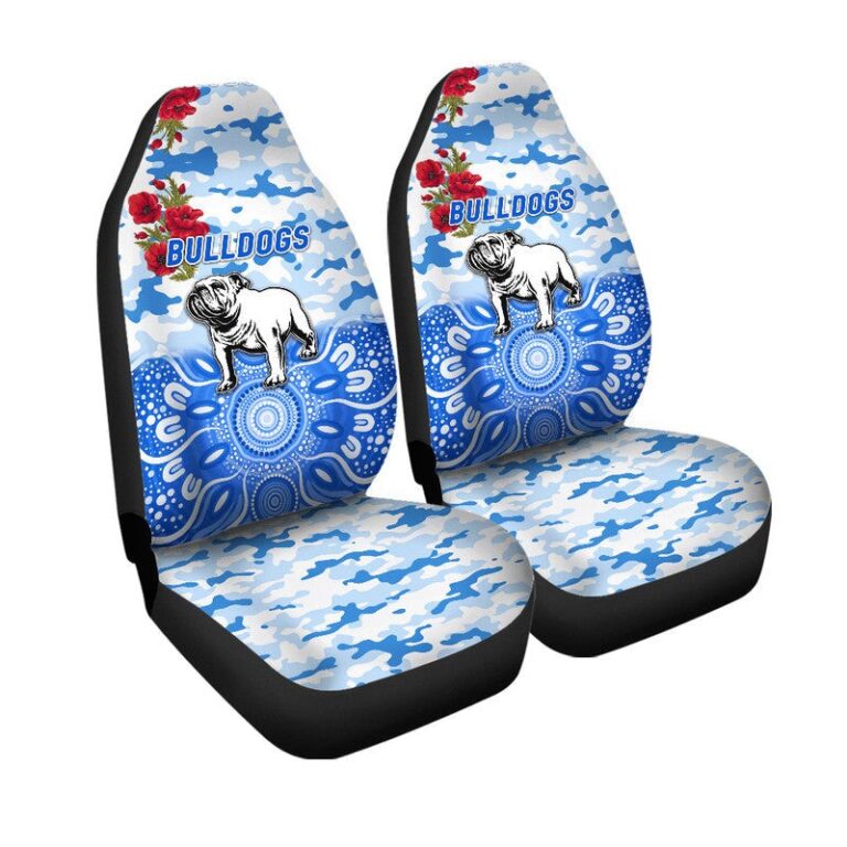 National Rugby League store - Loyal fans of Canterbury Bankstown Bulldogs's Set 2 Car Seat Cover:vintage National Rugby League suit,uniform,apparel,shirts,merch,hoodie,jackets,shorts,sweatshirt,outfits,clothes